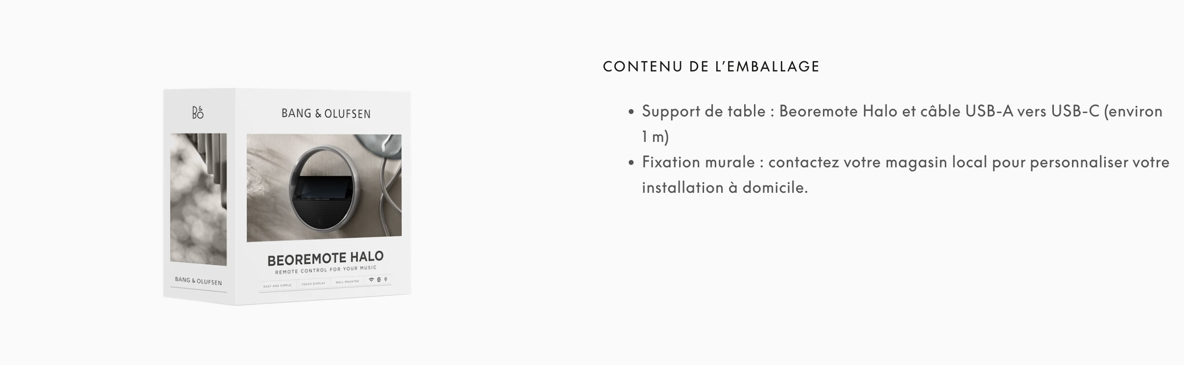 SUPPORT MURAL POUR BEOSOUND LEVEL - Bang & Olufsen